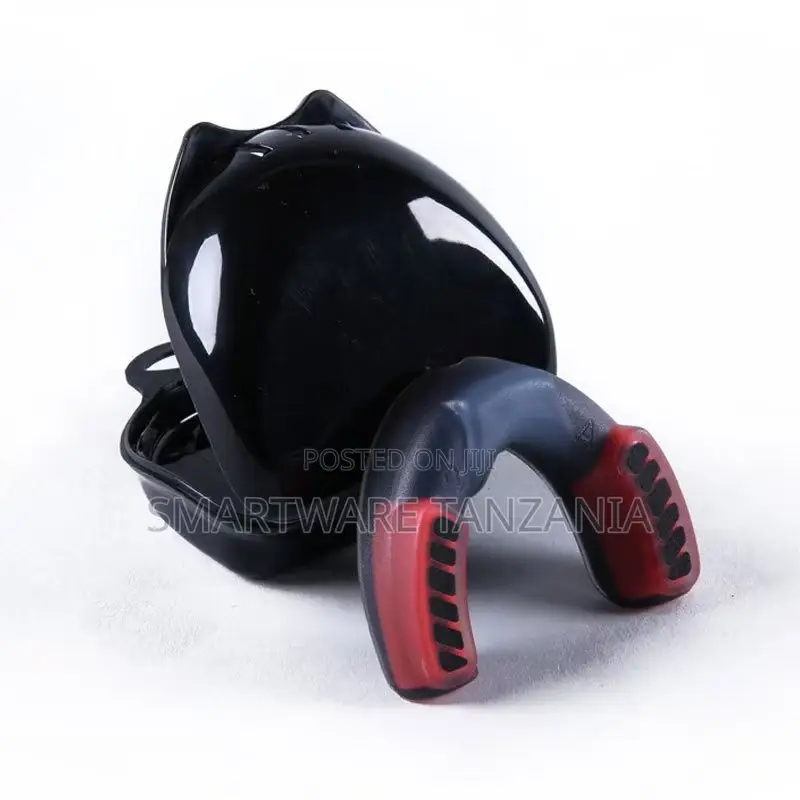 Red Black Double Layer Sports Mouthguard With Ventilation and Case