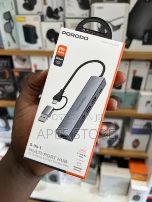 Porodo 5 in 1 Multi Port Hub