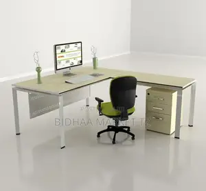 (Shaped Office Desk Hiko Poa Sana.