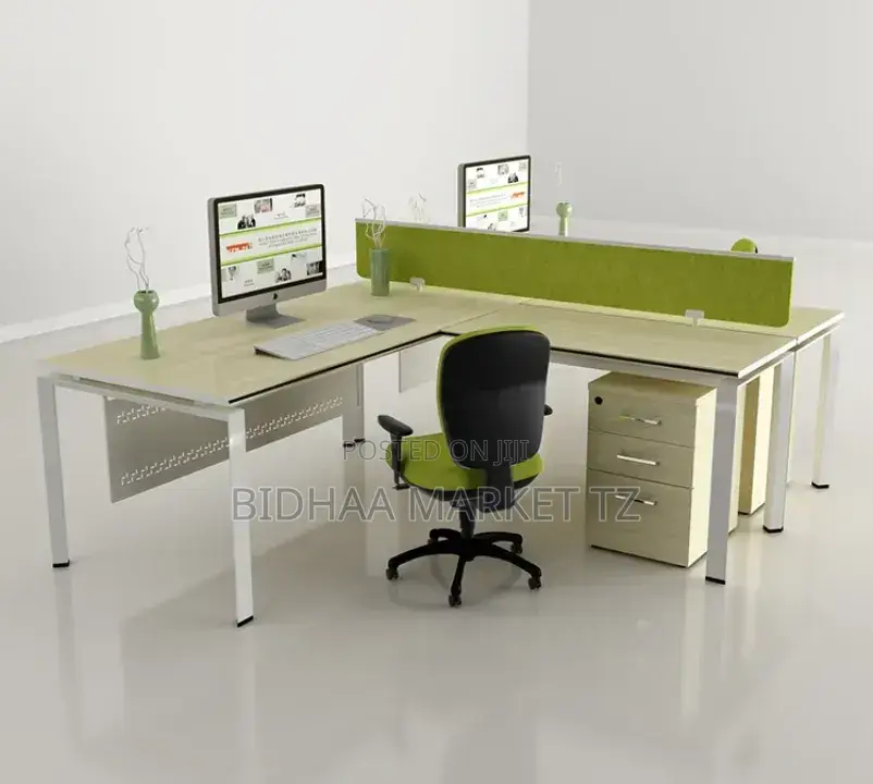 (Shaped Office Desk Hiko Poa Sana.