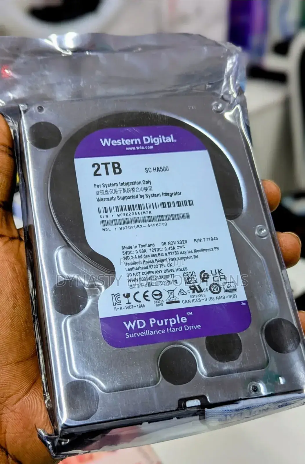 2tb Hdd Surveillance Western Digital Purple (Wd)