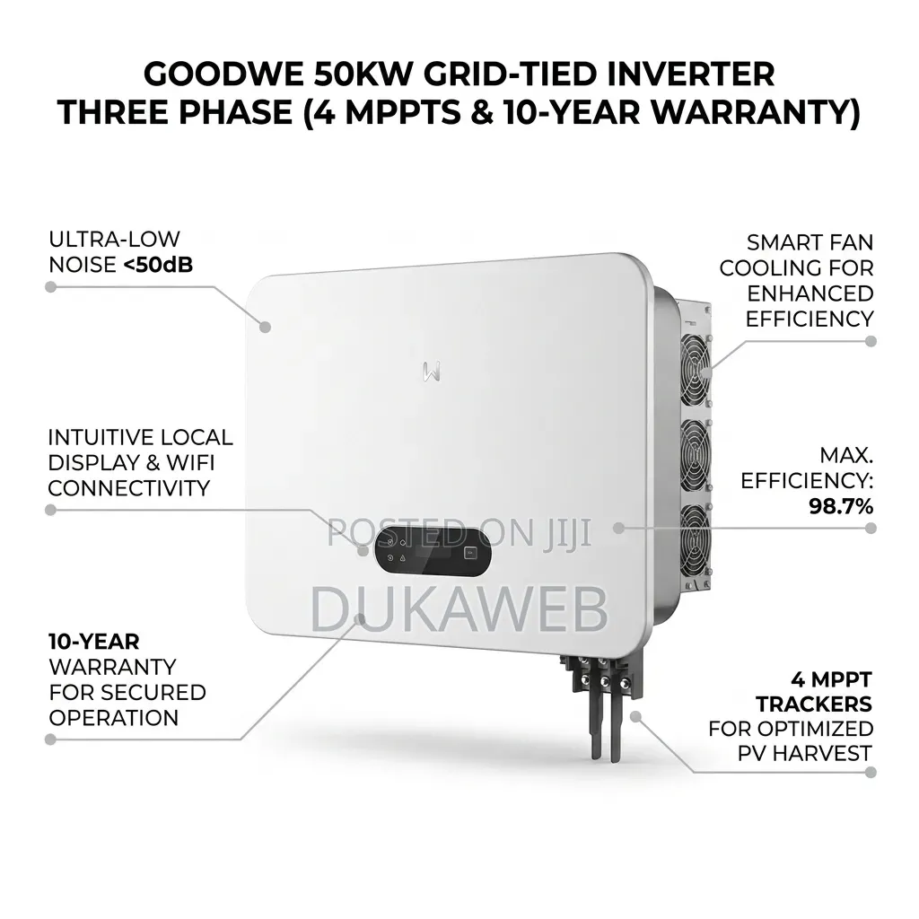 Goodwe 50kw Grid Tied Inverter – Three Phase – 4 MPPTS – Ai Afci 3.0