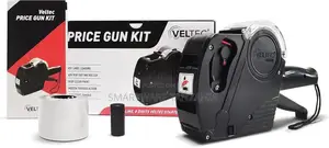 Veltec Price Gun Kit 8 Digit Single Line Label Maker Black