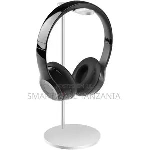 Headphone Stand Holder Aluminum Desk Hanger Silver And Black