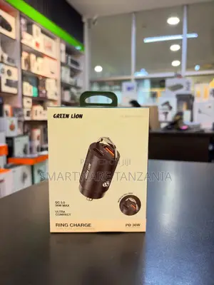 Green Lion Ring Charge Dual Port Car Charger 36w Fast Charging