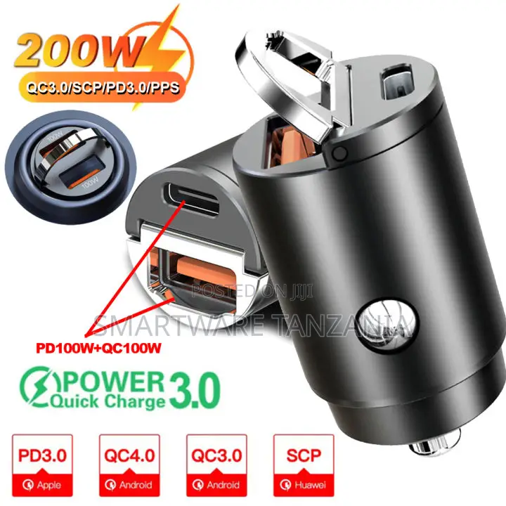 Green Lion Ring Charge Dual Port Car Charger 36w Fast Charging