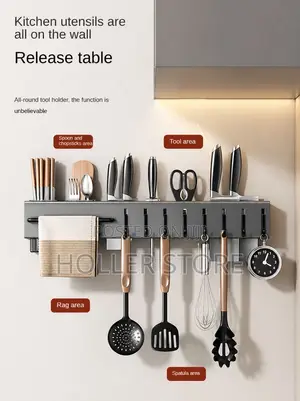 Kitchen Wall Mounted Utensil Rack