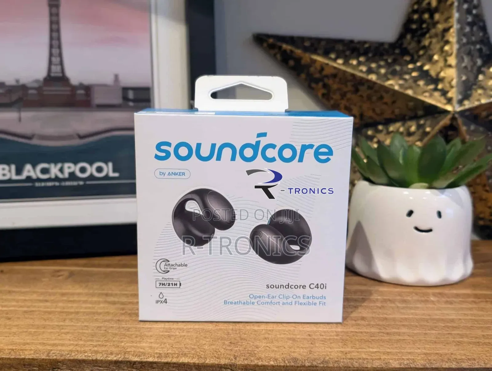 Soundcore C40i by Anker, Open-Ear Earbuds, Clip-on Headphones