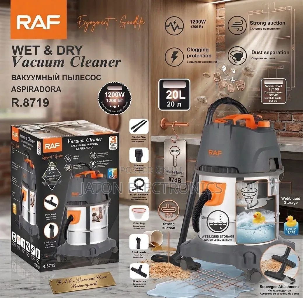 Raf Wet Dry Vaccum Cleaner 20l Steel Body