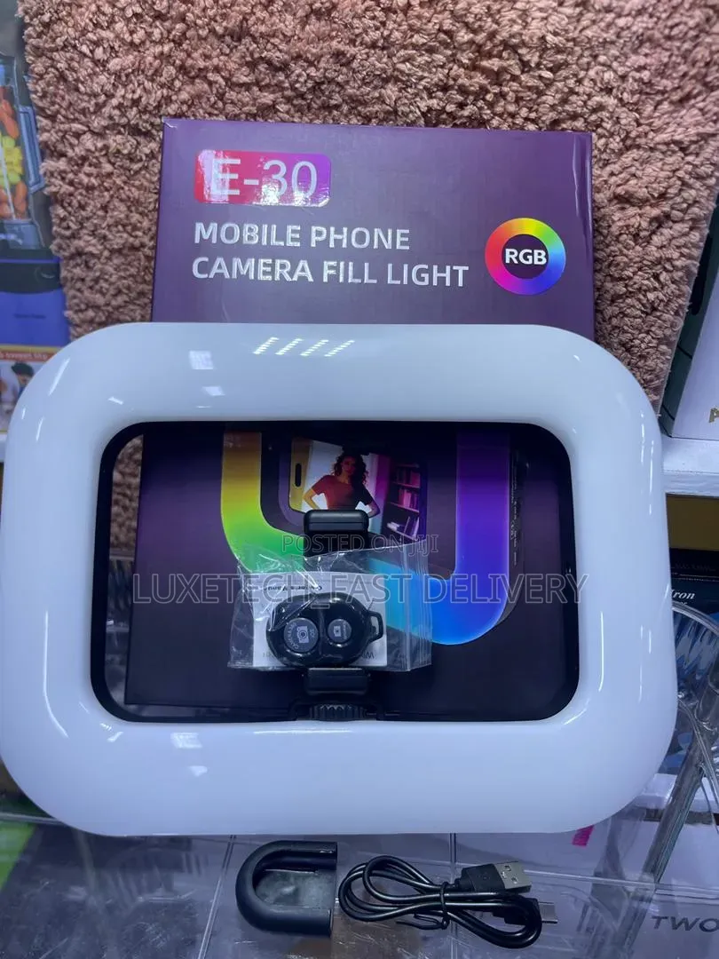 Rechargeable Led Lite E-30 RGB Mobile Phone Camera Fill Light