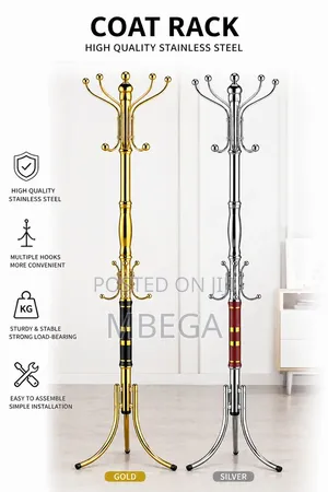 Stainless Steel Coats Hats Rack* Inabeba Mpaka 30kg