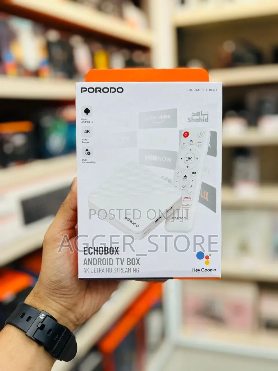 Porodo Echobox Android Tvbox Ultra Hd Streaming