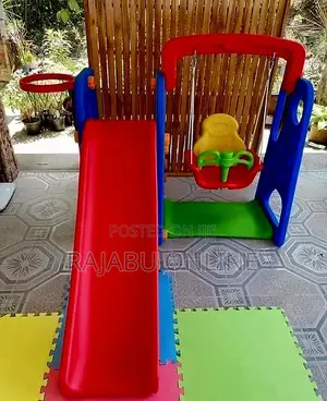 3 in 1 Kids Swing With Slide and Basketball Ring