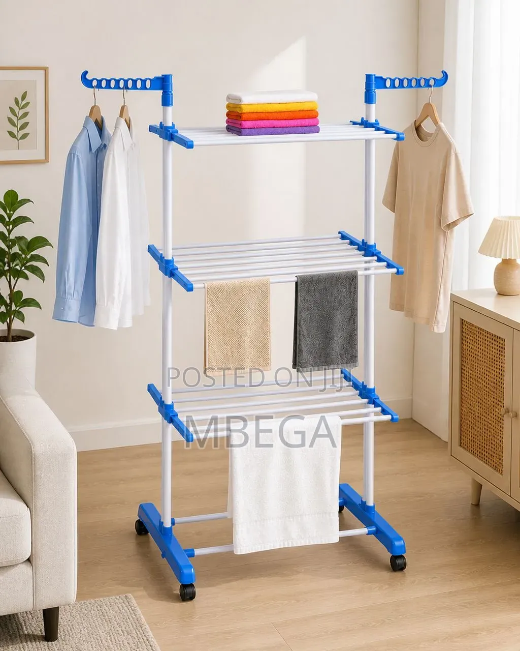 3-Layers Multi Tier Clothes Drying Rack* Dimensions:100*60*160cm