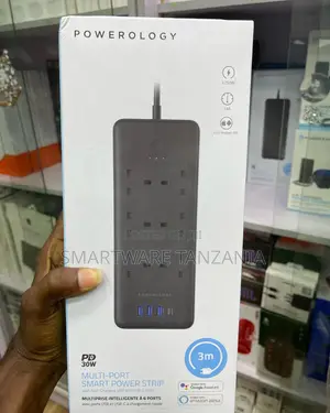 Powerology Smart Power Strip 6 Outlet 3 Usb Pd 30w Alexa Google 3m