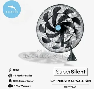 Dolphin Industrial Wall Fan 26'' Super Silent(Haipigi Kelele)