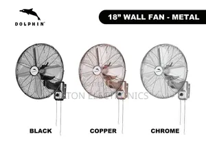 Dolphin Wall Fan 18 Metal Design