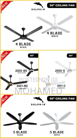Dolphin Ceiling Fans (3, 4 5 Blades)