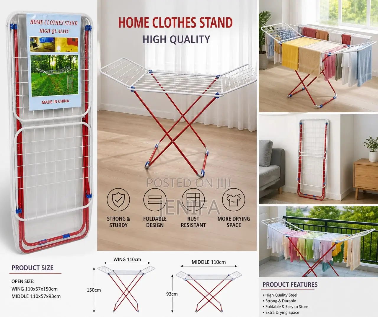 Foldable Home Clothes Drying Stand(20kg Capacity)