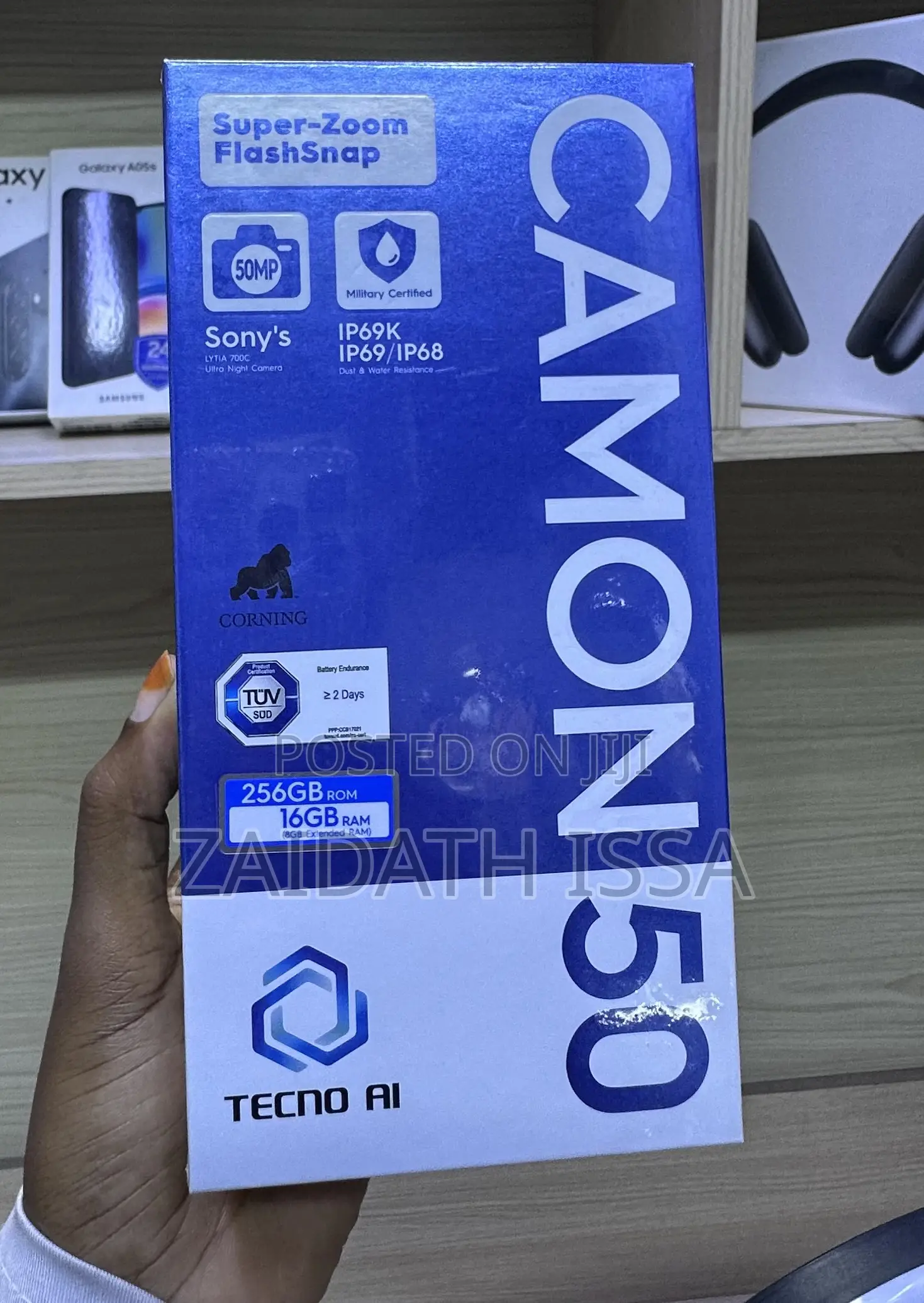 New Tecno Camon 50 256 GB Black