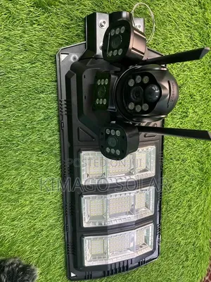 Usalama Wa Kweli Taa Ya 450w Na Kamera 3 Zinazotumia Solar