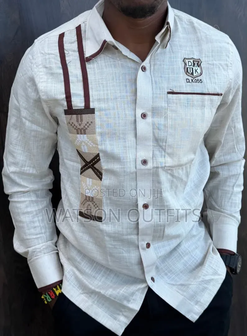 Shirts Za Linen Materials Za Kiume or Men's New Original Linen Shirts