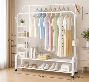 Heavy Duty Double Pole Clothes Hanging 68kg