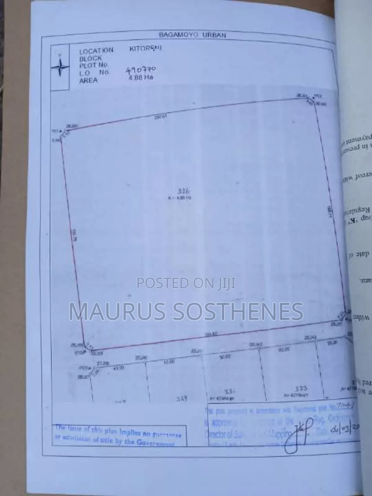 Industry Area for Sale TSH 2.2 Billions at Mapinga, Dar Es Salaam