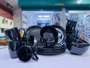 Black Min Dinner Set ( 18 Pieces)