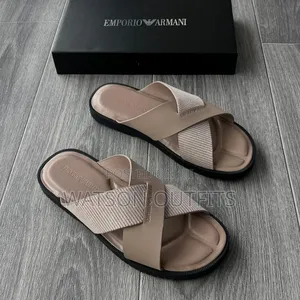 Men's Leather Sandals or Fully Leathered Open Shoes Emporio Armani