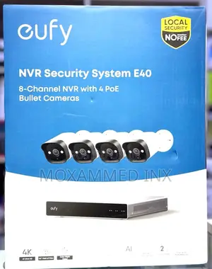 Eufy NVR Security System E408-Channel NVR With 4 Poebullet Cameras