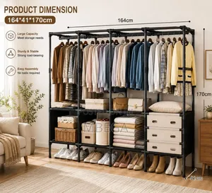 Multi-function Clothes Wardrobe Organizer: 164*41*170cm