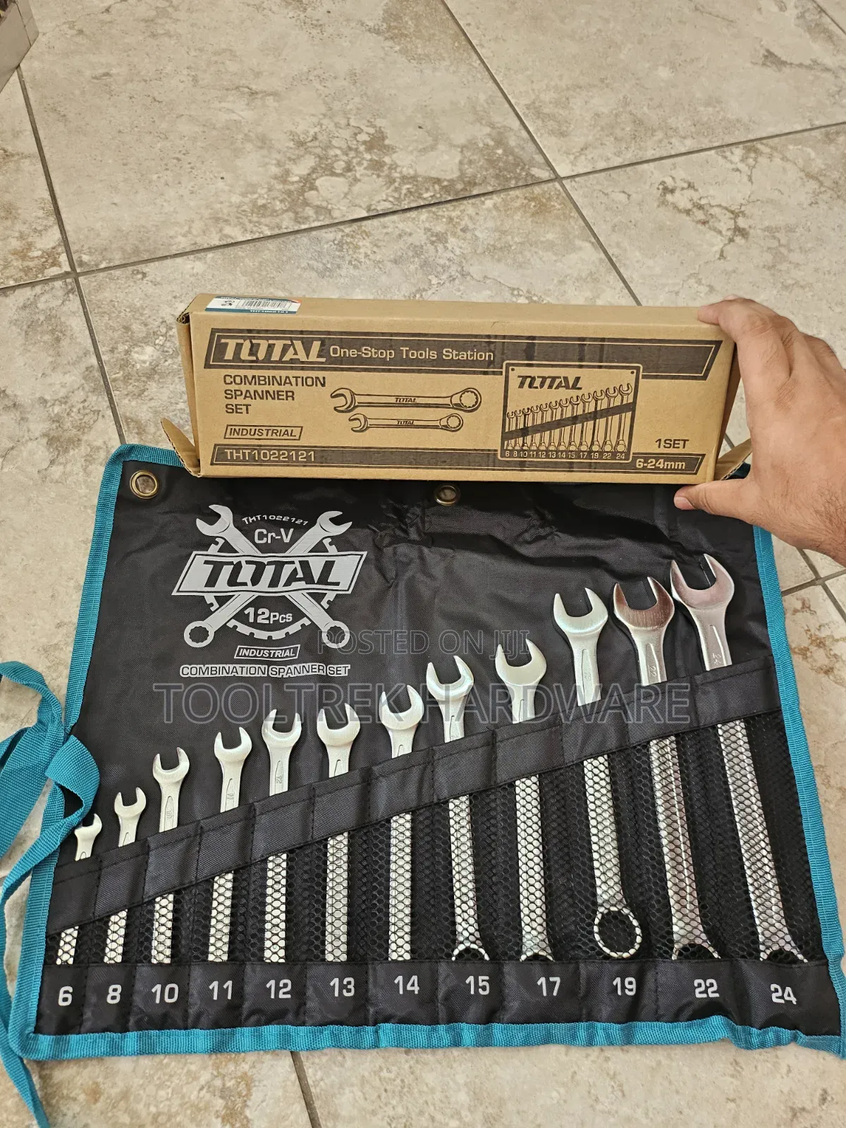 Total 12pcs Combination Spanner 6-24
