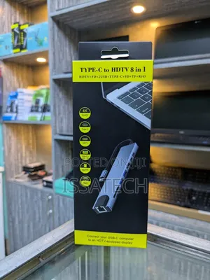 Type-C to HDTV 8-in-1 Adapters Featuring Hdmi, Usb-A, and Sd Card Port