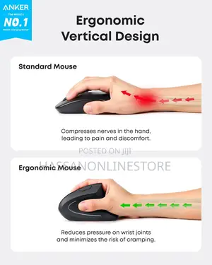 Anker 2.4g Wireless Vertical Ergonomic Optical Mouse