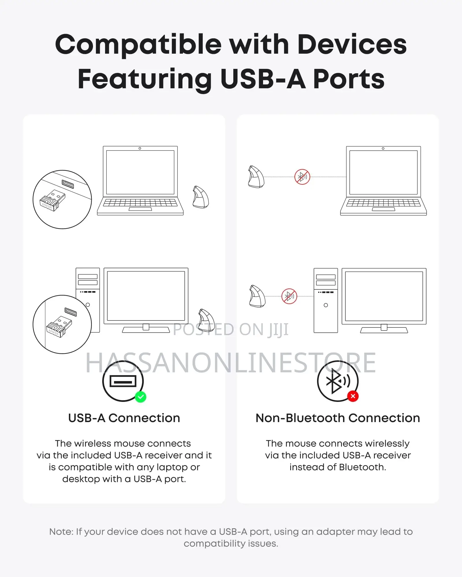 Anker 2.4g Wireless Vertical Ergonomic Optical Mouse