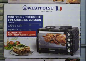 Westpoint 45-Liters Mini Oven With Integrated Double Hotplates