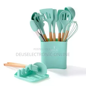 Silicone Spoons Full Set
 13 Pieces 
Colour:Black ,Gray,