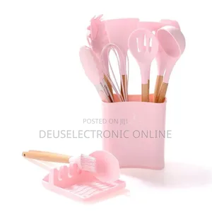 Silicone Spoons Full Set
 13 Pieces 
Colour:Black ,Gray,