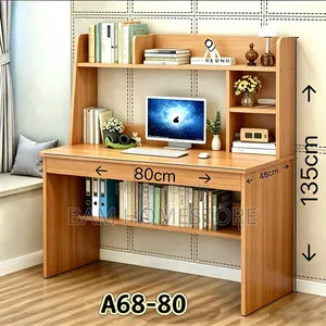 Modern Executive Study Desk With Integrated Bookshelf/Study Table
