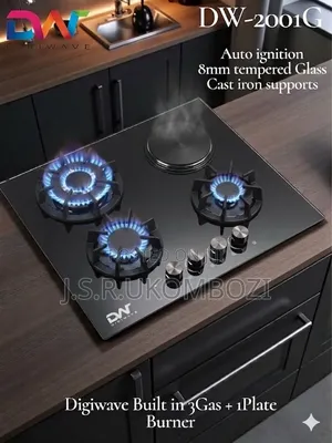 *Digiwave 3gas + 1plate Glass Body 60x60cm
