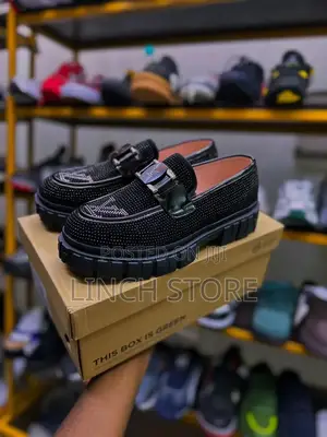 Black Studded Louis Vuitton Loafers