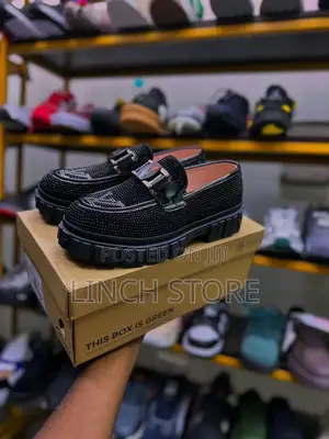 Black Studded Louis Vuitton Loafers