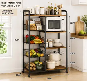 Multi-Functional Kitchen Storage Rack With Fruits Basket
