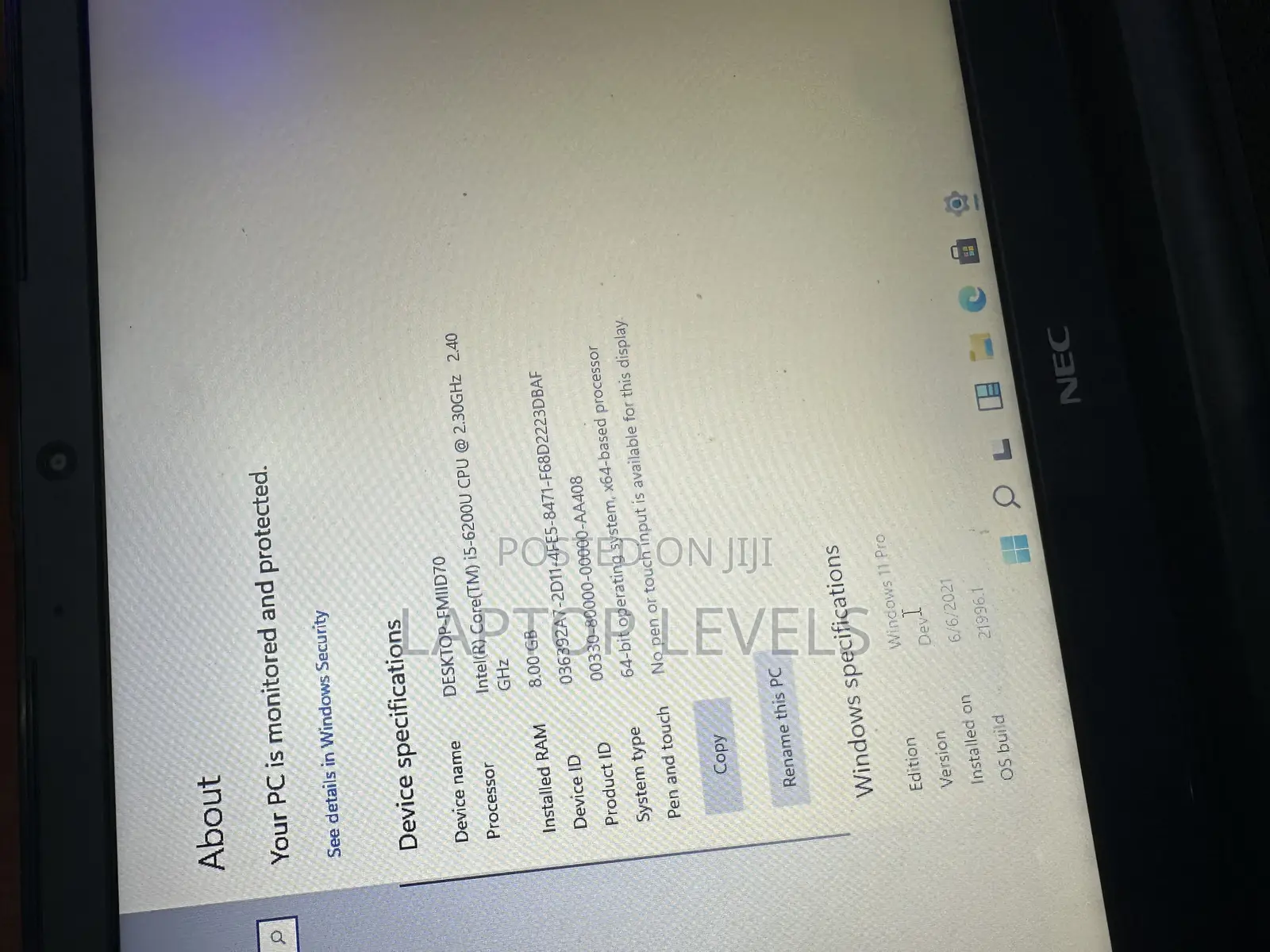 Laptop NEC N22A 8GB Intel Core i5 HDD 500GB