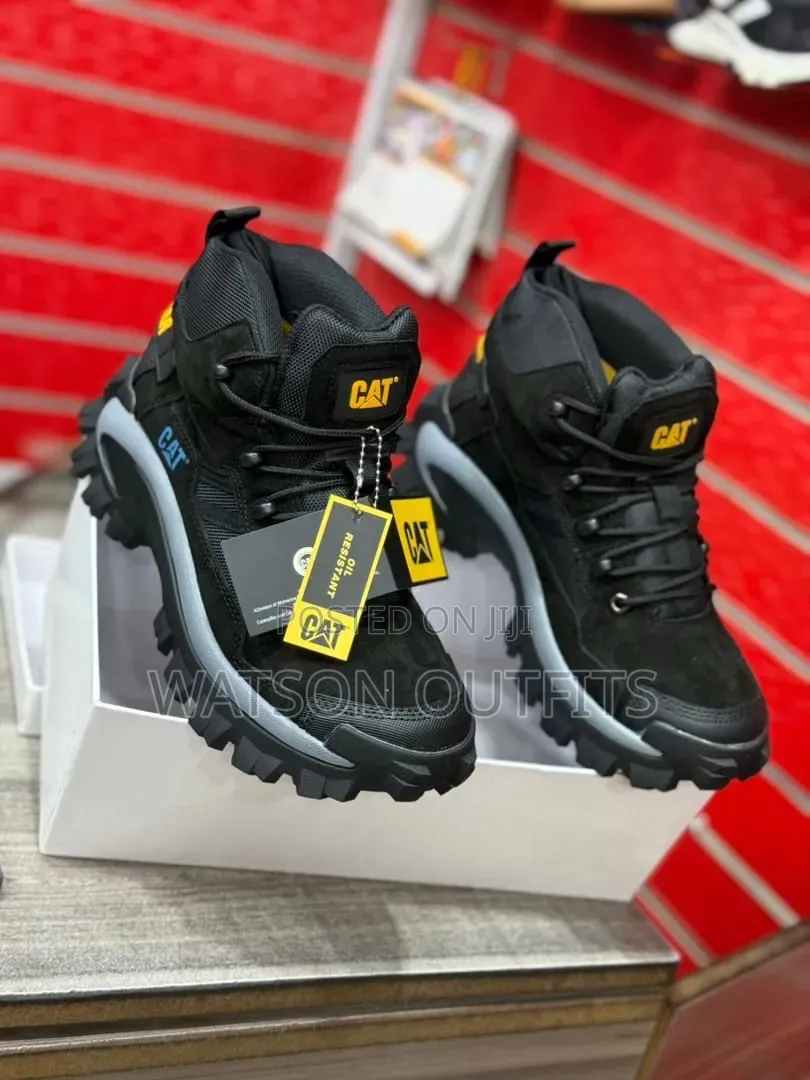 Men's Leather Materials Pure and Original Boots or Boot Footwears Cat