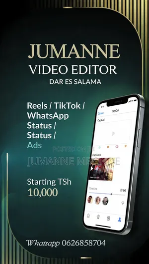 Video Editor Dar - Natengeneza Video Za Matangazo TSH 10,000