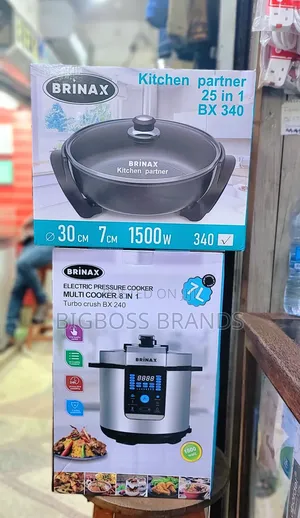 Brinax Combo Electric Frying Pan 3 Liters and Pressure Cooker 7 Liters