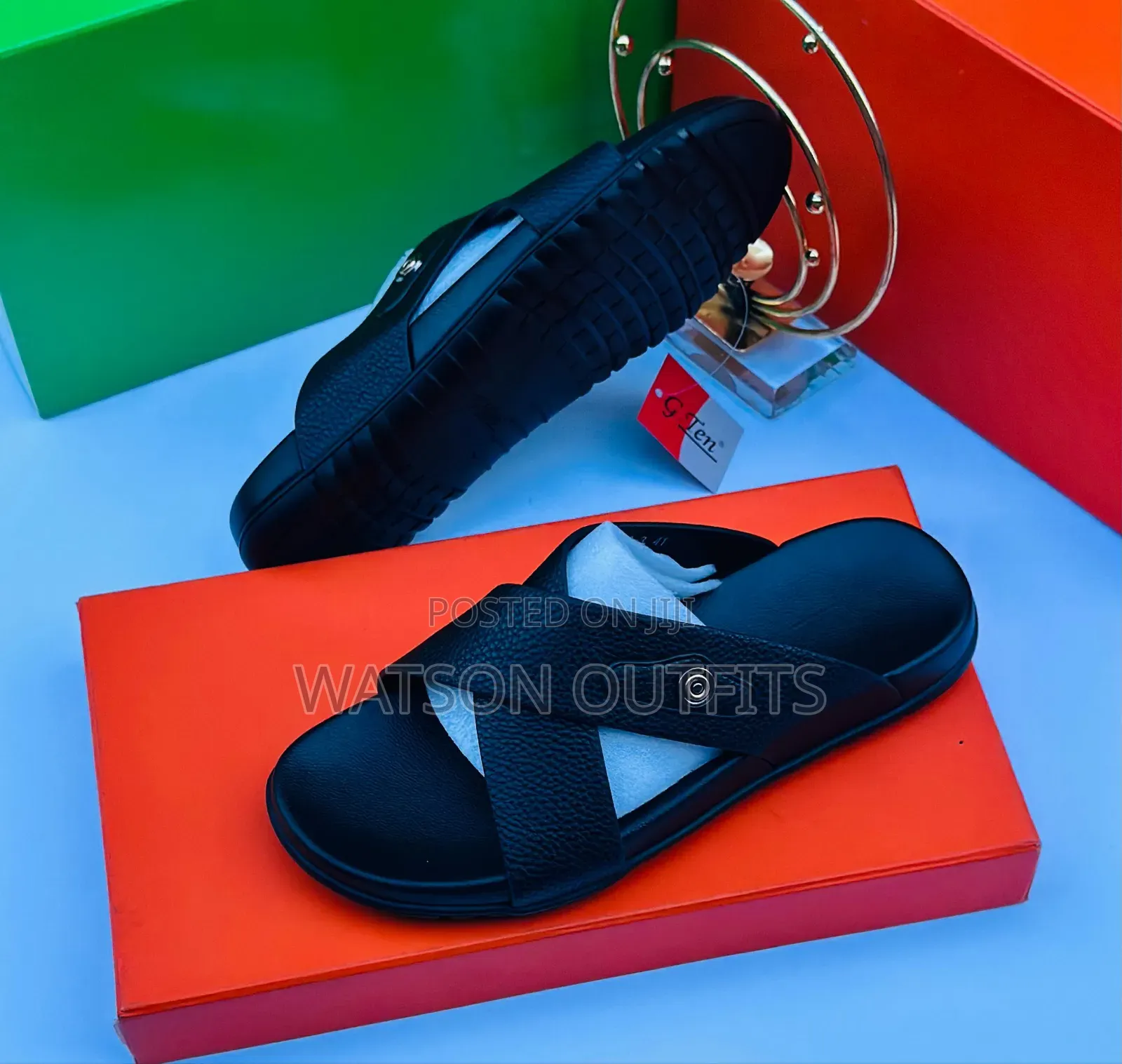 Men's Leather Shoes or Sandals G-Ten or Hermes Well Branded Very Org