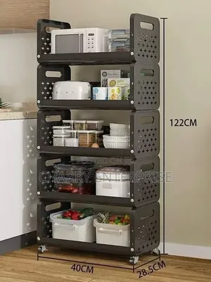 Multipurpose Plastic Storage Rack For Organizing Household Items Etc